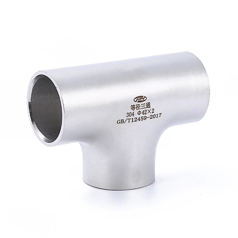 ISO 304 316L Pipe Fitting Butt Welding Pipe Sand Rolling Reducing Tee
