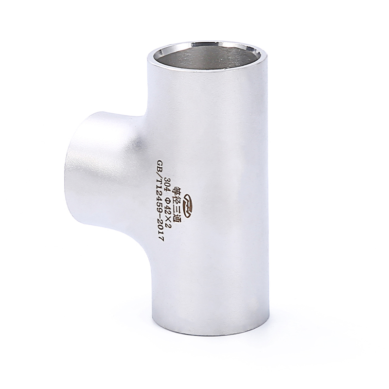 DIN 2" Stainless Steel Butt-Welding Sand Rolling Equal Chamfering Tee