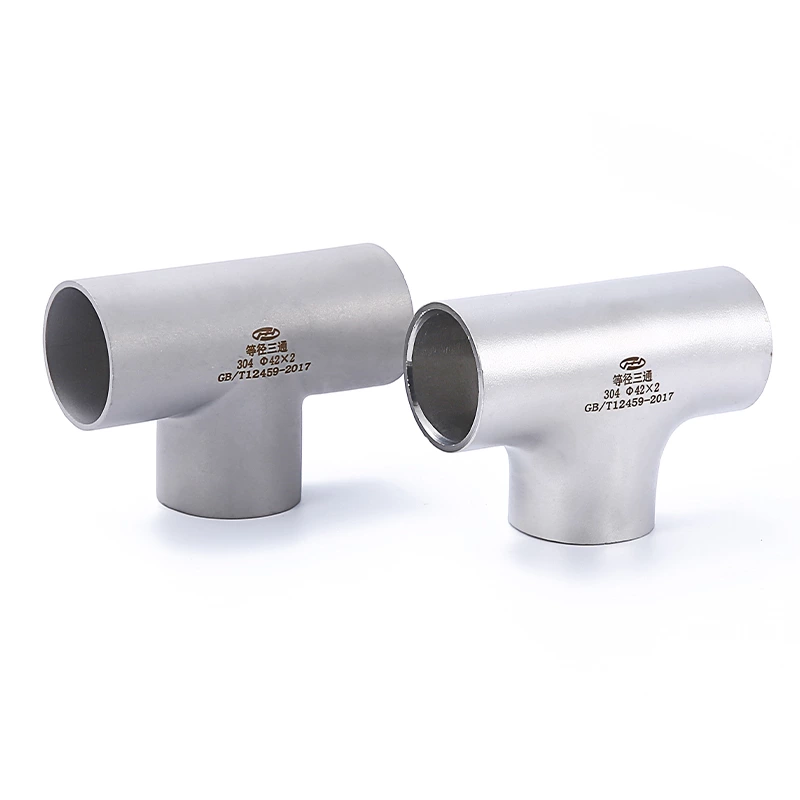 1 Inch Stainless Steel Butt-Welding Chamfering Reducing Tee Fitting